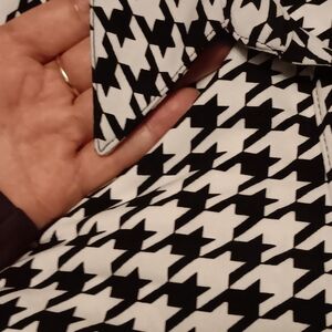 Charter Club Black and White Houndstooth Top